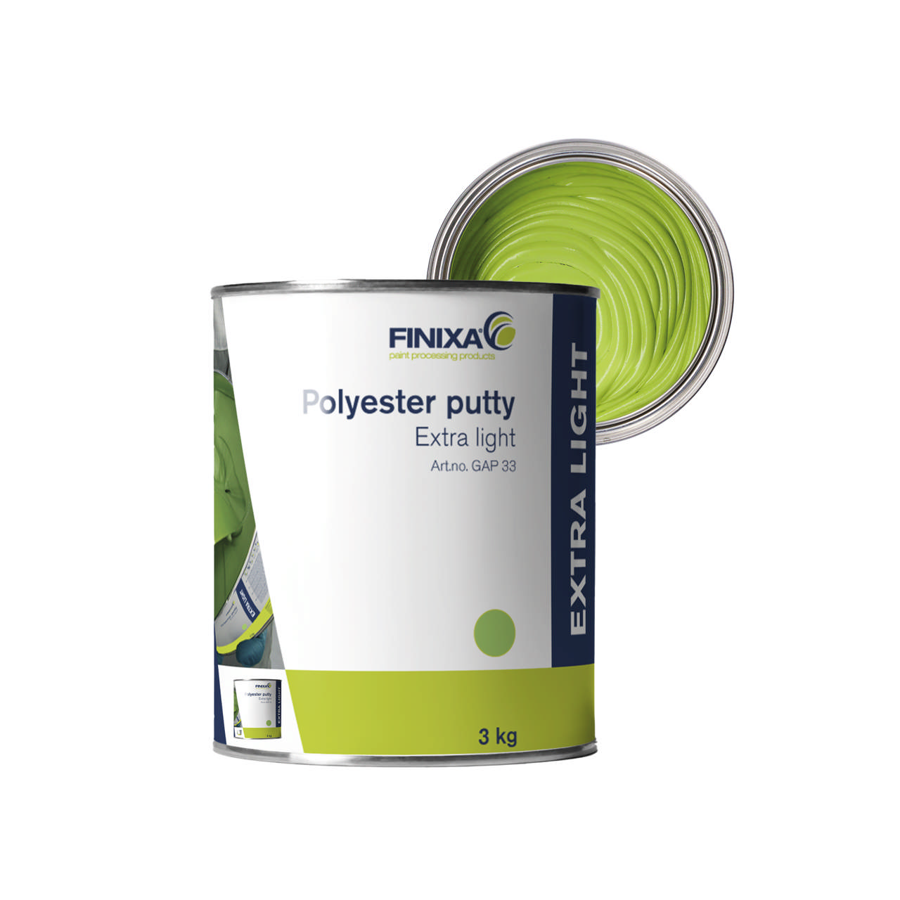 GAP 33 - Polyesterspachtel 3kg + Härter - extra light