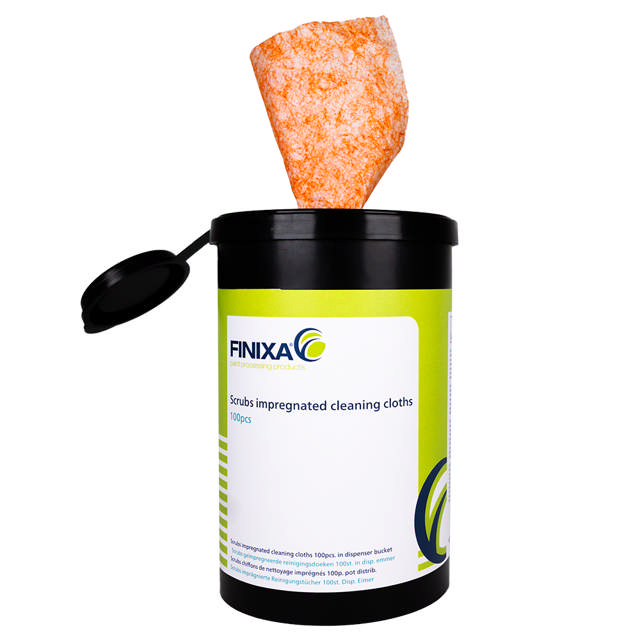 SCR 100 - Scrubs impregnated cleaning cloths 100p. in dispenser bucket