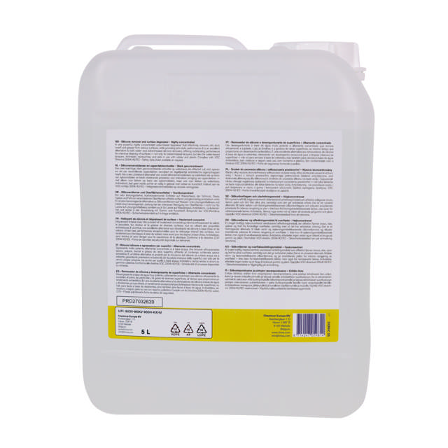 Siliconenverwijderaar en oppervlakteontvetter - Sterk geconcentreerd