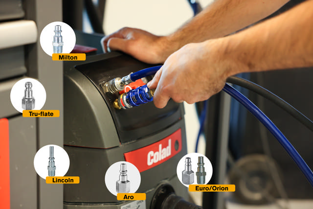 5-in-1-Sicherheitskupplung 3/8” mit Außengewinde