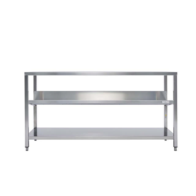 Table de travail en acier inoxydable sans hotte pour extraction