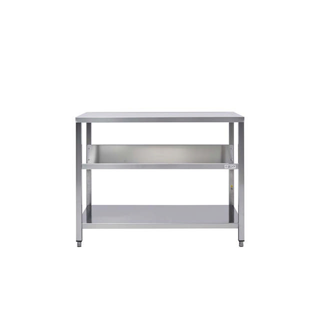 Table de travail en acier inoxydable sans hotte pour extraction