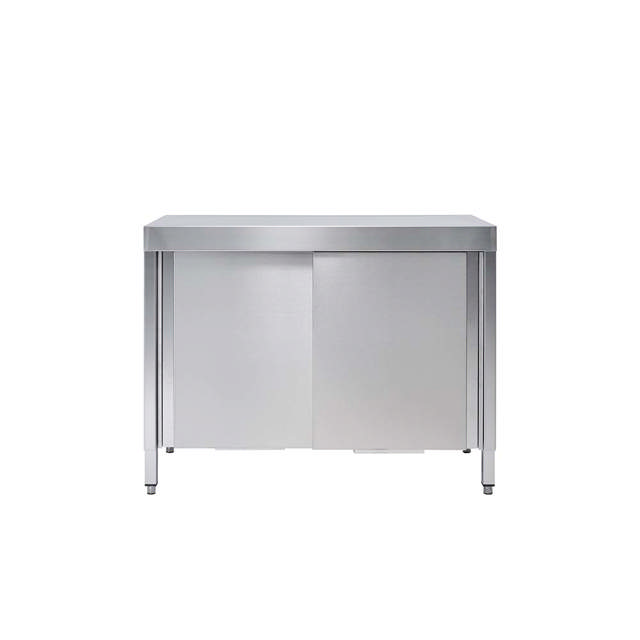 Table de travail en acier inoxydable sans hotte pour extraction