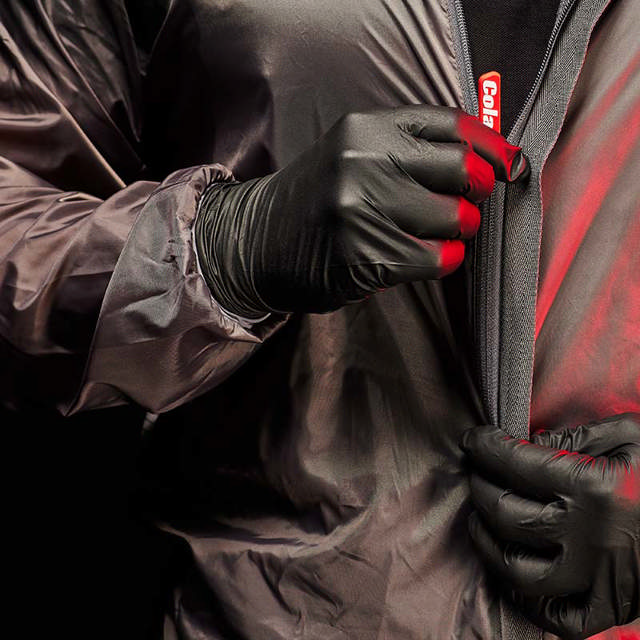 Einweg Nitril Handschuhe Schwarz M 60 Stück