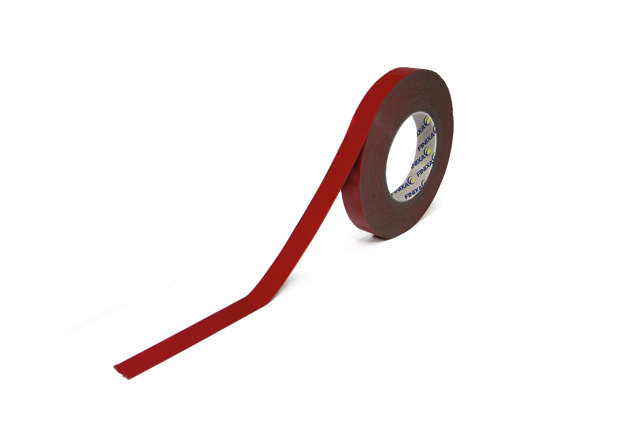 DZB 25 - Dubbelzijdige kleefband rood 25mm x 10m