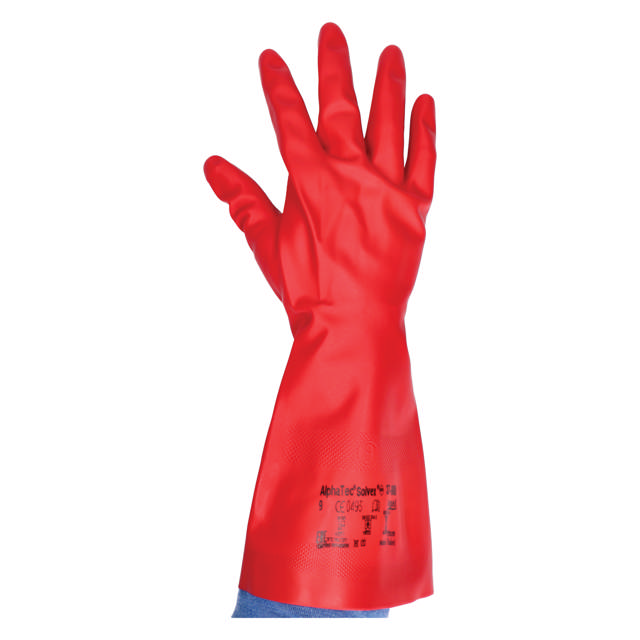 GLD 09 - Guantes de nitrilo rojo L - 1 par