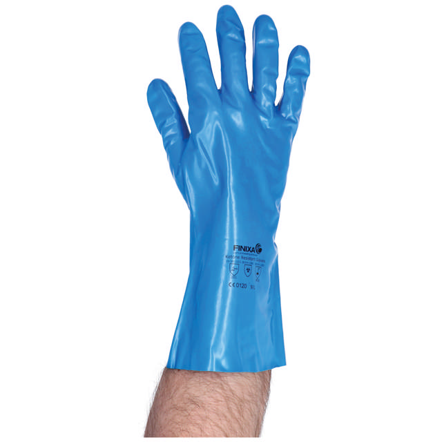 GLQ 08 - Guantes de nitrilo caucho azul M - 1 par