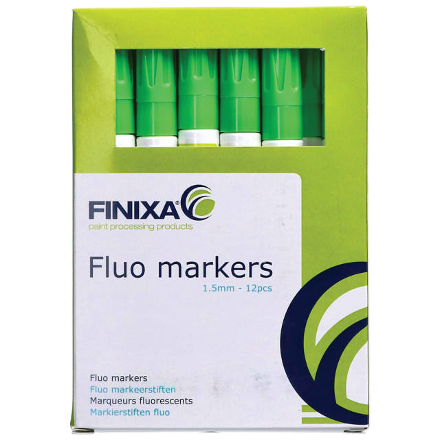 MAR 11 - Marcadores fluorescentes verde 12p. fin 1.5mm