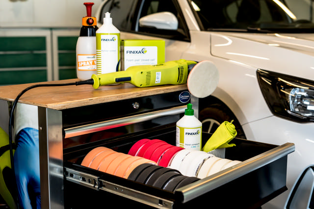 POP 318 - Esponja de pulido color rojo 180/30 mm - 2 udes.