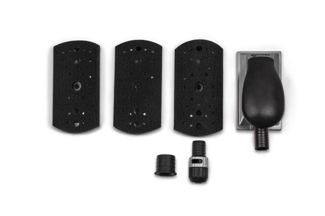 SAB 07 - Schuurblok - ergonomische grip + 3 aanzetstukken