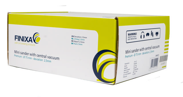 SAM 41 - Mini Lijadora neumática premium 2,5 mm Ø75 mm-con aspiración