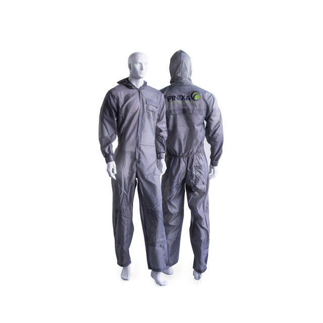 SOG 09 - Spuitoverall polyester grijs L optie kniebescherming