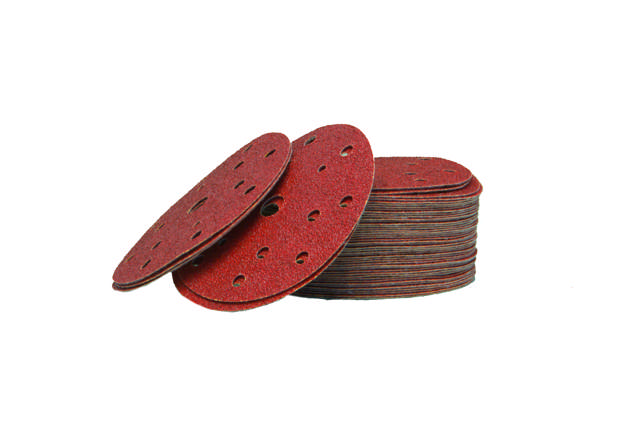 SPDA 0040 - Schuurschijven rood-papier-Ø150mm 15 gaten P40 50st.