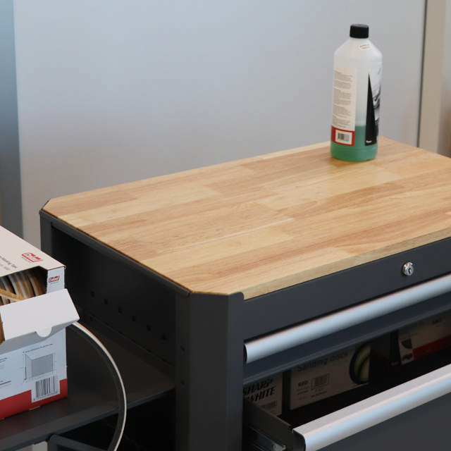 Houten Werkblad - Gereedschapswagen