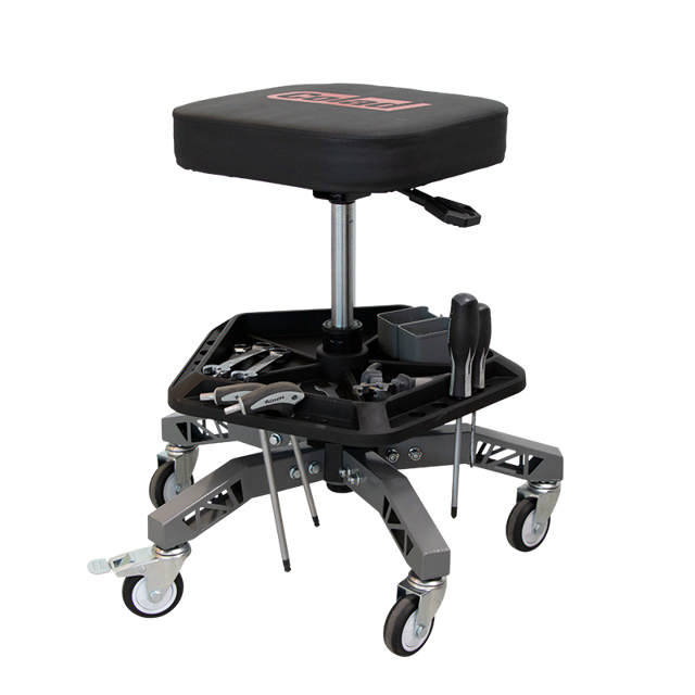 Tabouret mobile Deluxe à base araignée 