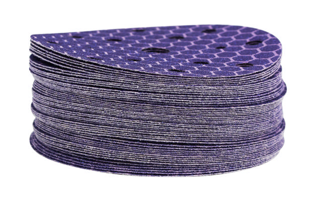 Carta abrasiva viola - Ceramica - Ø 150 mm – 15 fori